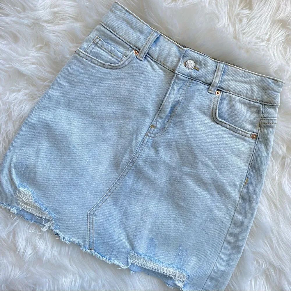 Distressed Denim Skirt 🦋